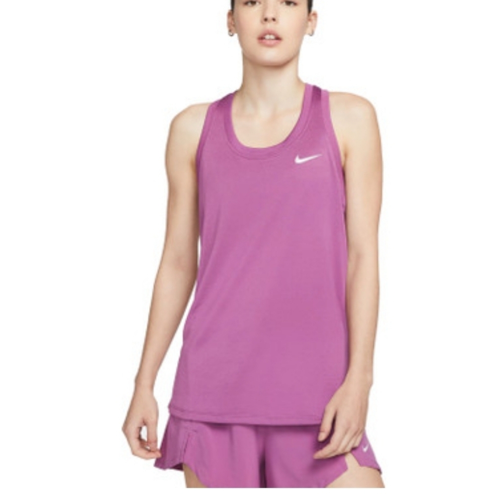 The Nike Tee Dri-FIT  athletic Activewear tank top small purple Gym Workout Run